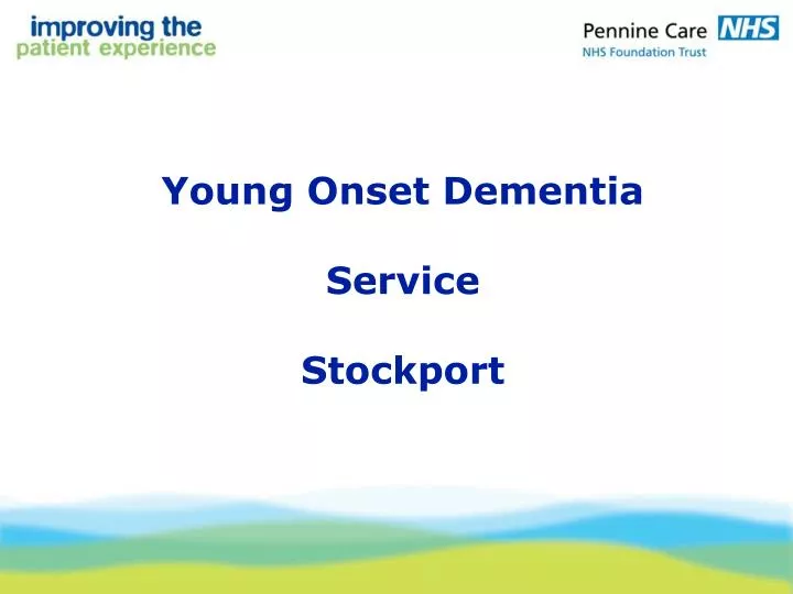 young onset dementia service stockport