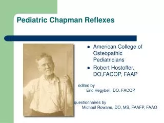 Pediatric Chapman Reflexes