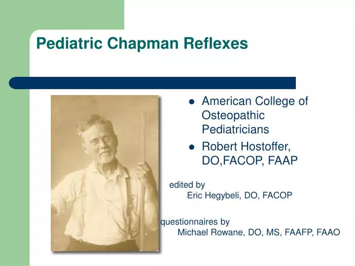 pediatric chapman reflexes