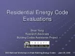 Residential Energy Code Evaluations - slide 1