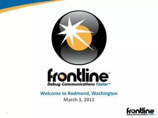 Welcome to Redmond, Washington March 3, 2011