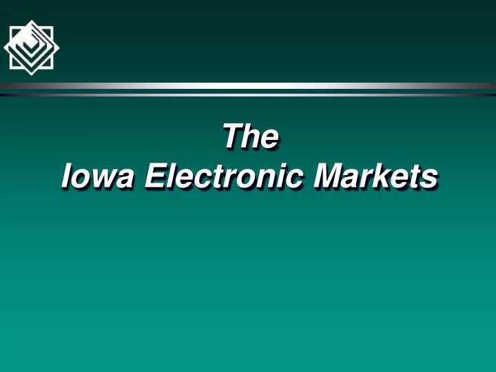 the iowa electronic markets