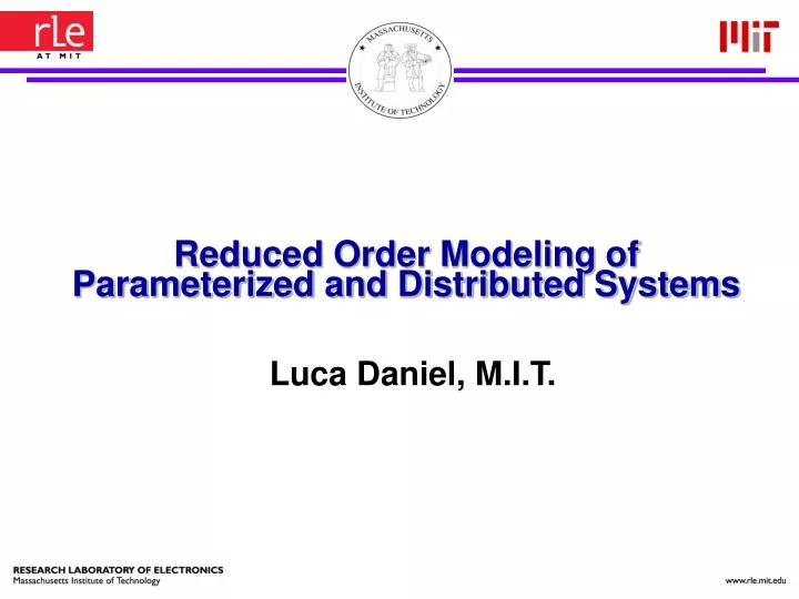 reduced order modeling of parameterized and distributed systems