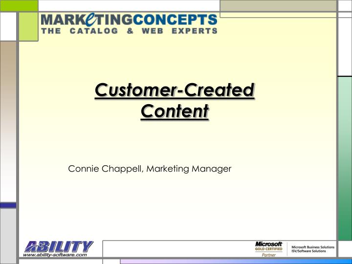 customer created content