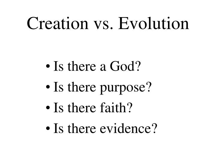 creation vs evolution