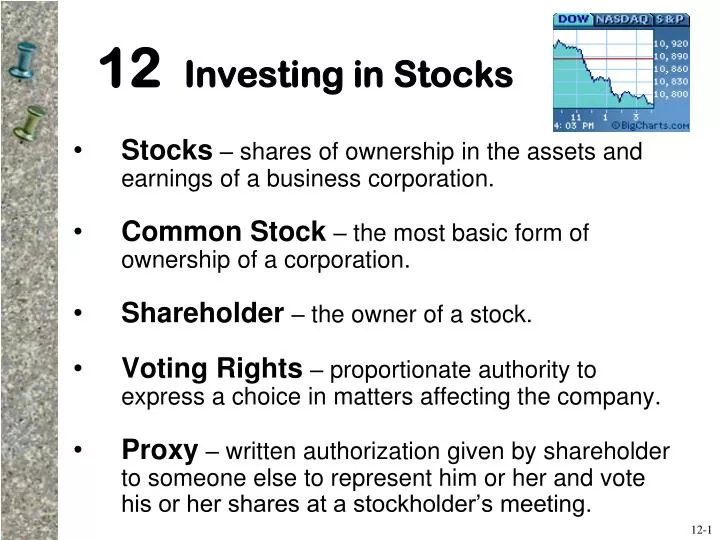 PPT - 12 Investing In Stocks PowerPoint Presentation, Free Download ...