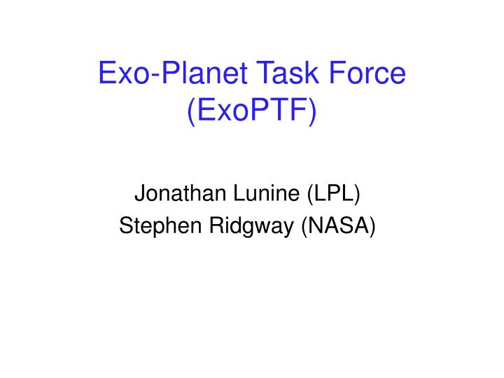 exo planet task force exoptf