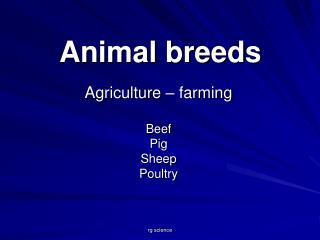 Animal breeds