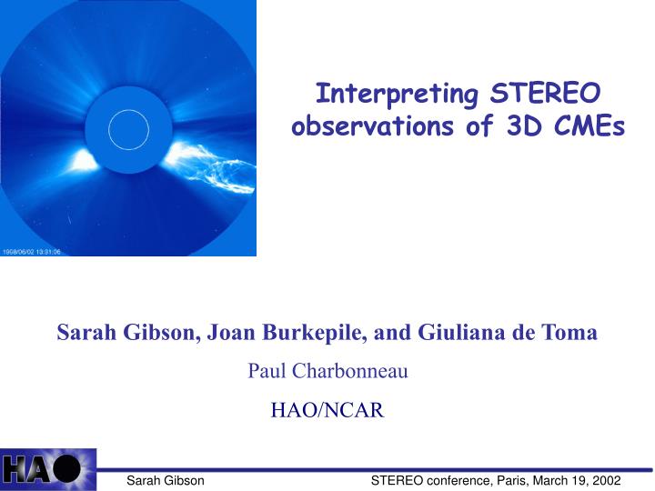 interpreting stereo observations of 3d cmes