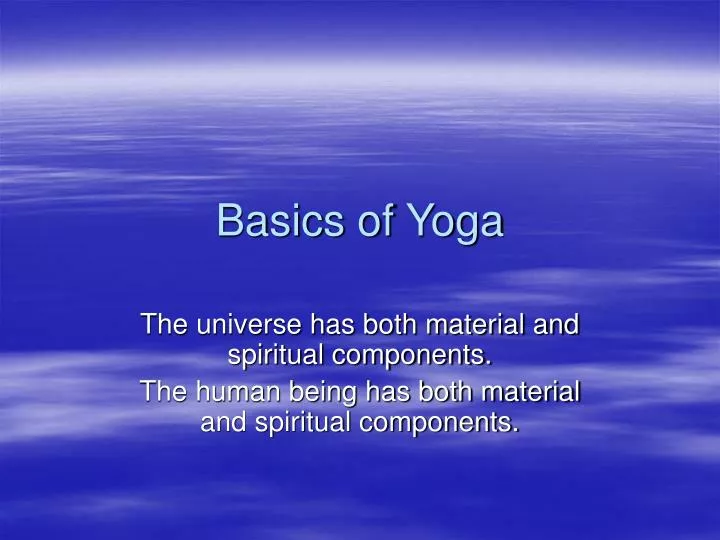 basics of yoga