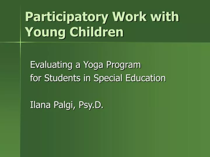 participatory work with young children