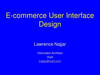 E-commerce User Interface Design