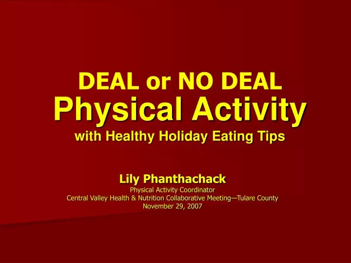 physical activity with healthy holiday eating tips
