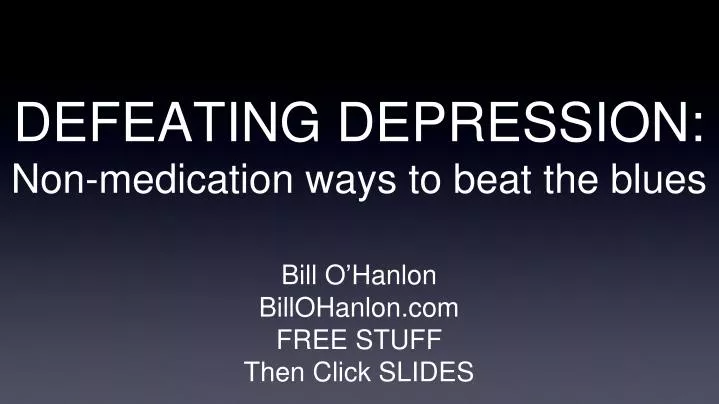 defeating depression non medication ways to beat the blues
