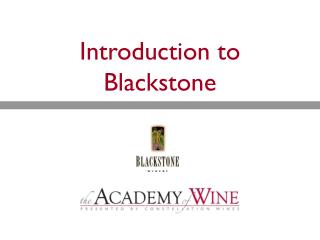 Introduction to Blackstone