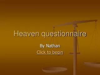 Heaven questionnaire