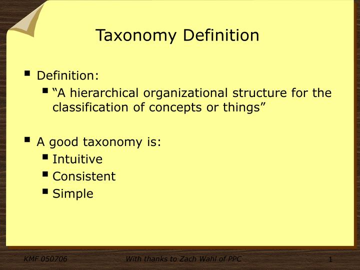 taxonomy definition