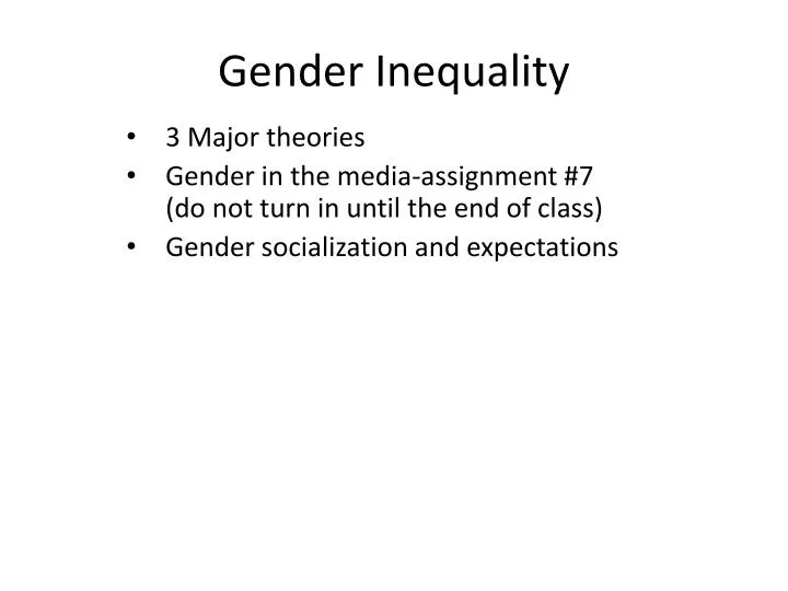 gender inequality