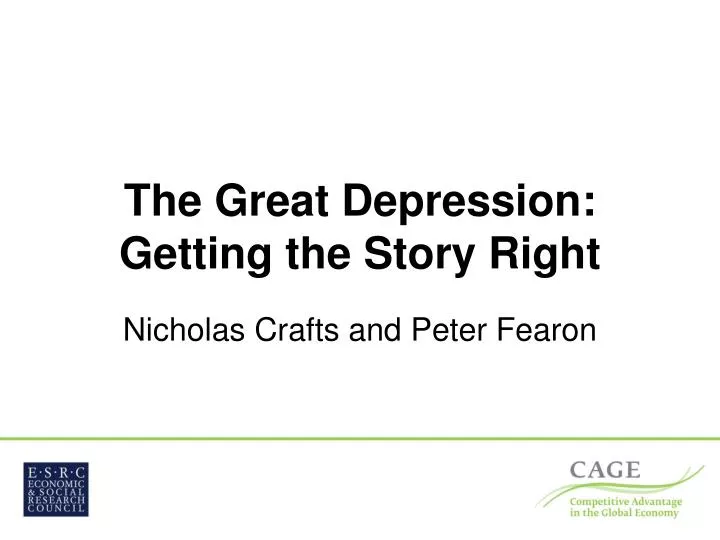the great depression getting the story right