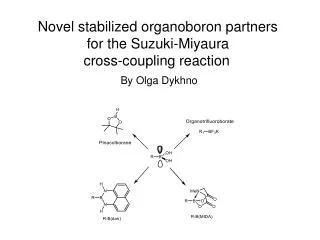 Novel stabilized organoboron partners for the Suzuki-Miyaura cross-coupling reaction