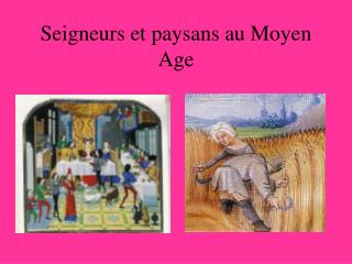 Seigneurs et paysans au Moyen Age