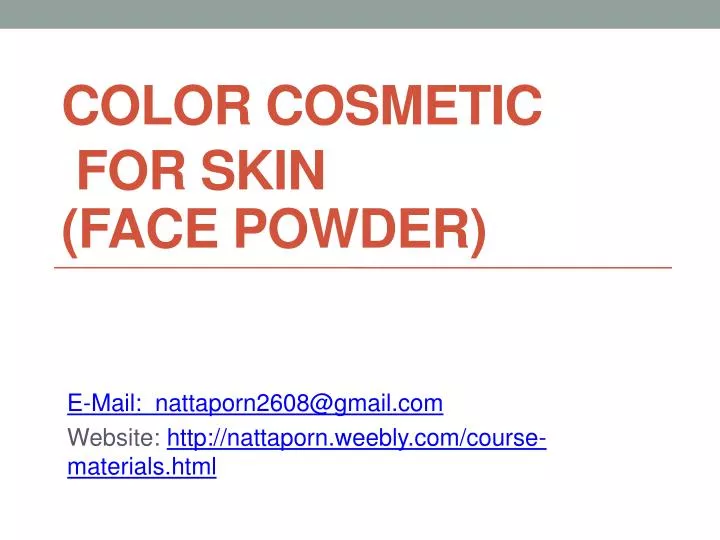 color cosmetic for skin face powder