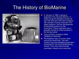 The History of BioMarine