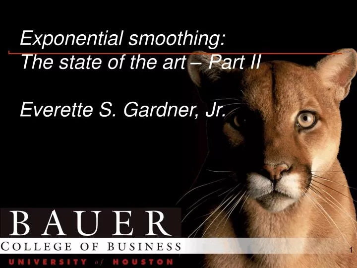 exponential smoothing the state of the art part ii everette s gardner jr