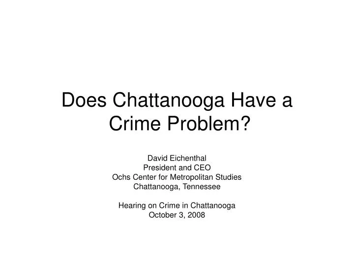 does chattanooga have a crime problem