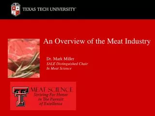 An Overview of the Meat Industry