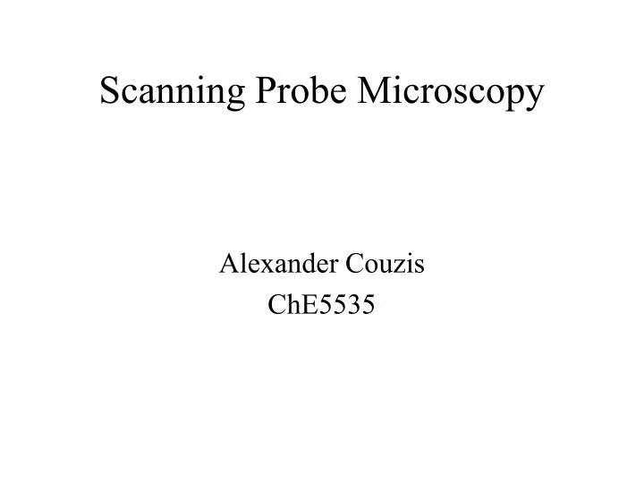 scanning probe microscopy