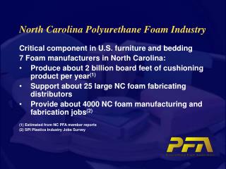 North Carolina Polyurethane Foam Industry