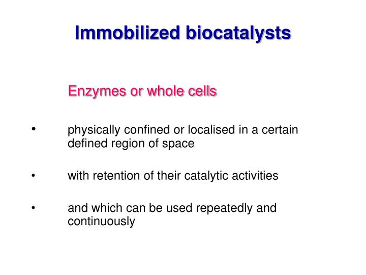 immobilized biocatalysts