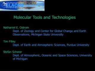 Molecular Tools and Technologies