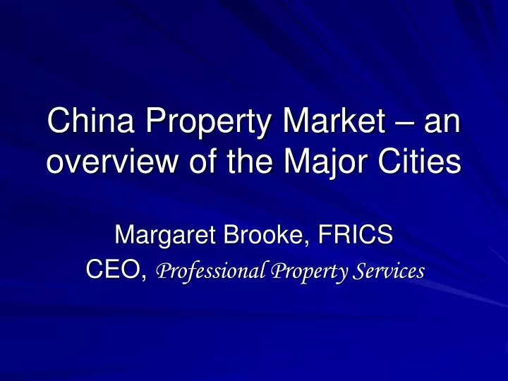 china property market an overview of the major cities