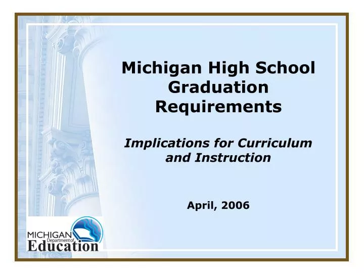 michigan high school graduation requirements