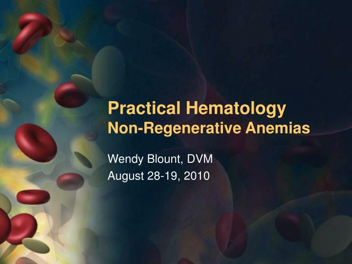 practical hematology non regenerative anemias