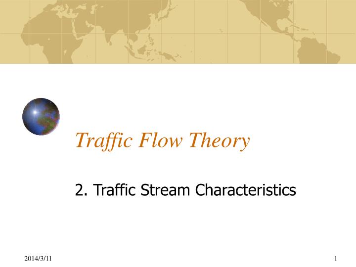 traffic flow theory
