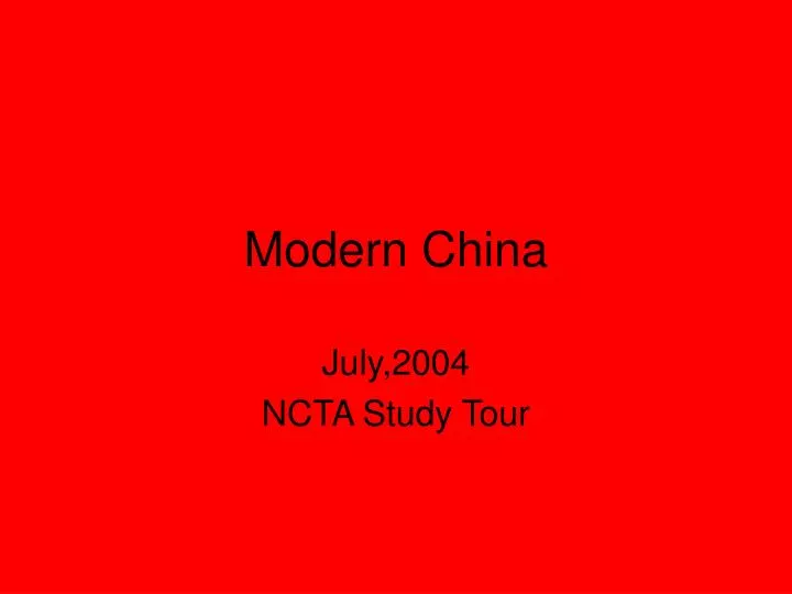 modern china