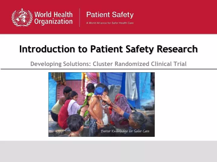 introduction to patient safety research