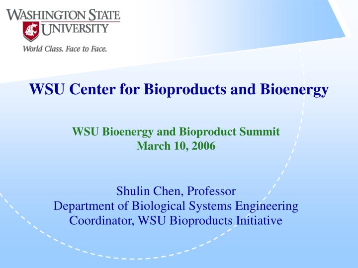 wsu center for bioproducts and bioenergy