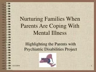 Nurturing Families When Parents Are Coping With Mental Illness