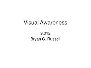Visual Awareness
