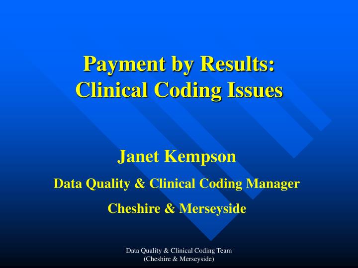 payment by results clinical coding issues