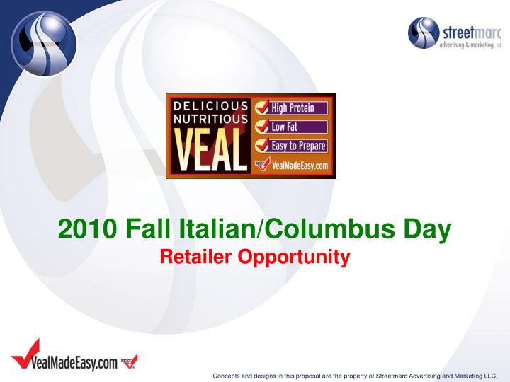 2010 fall italian columbus day retailer opportunity