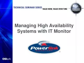 Managing High Availability Systems with IT Monitor