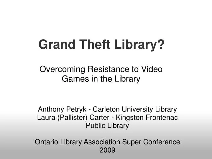 grand theft library