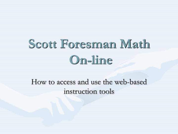 scott foresman math on line