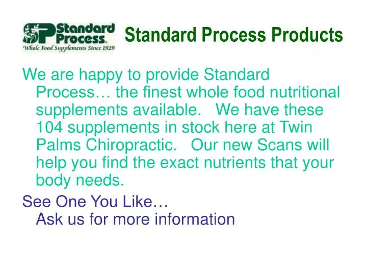 standard process products