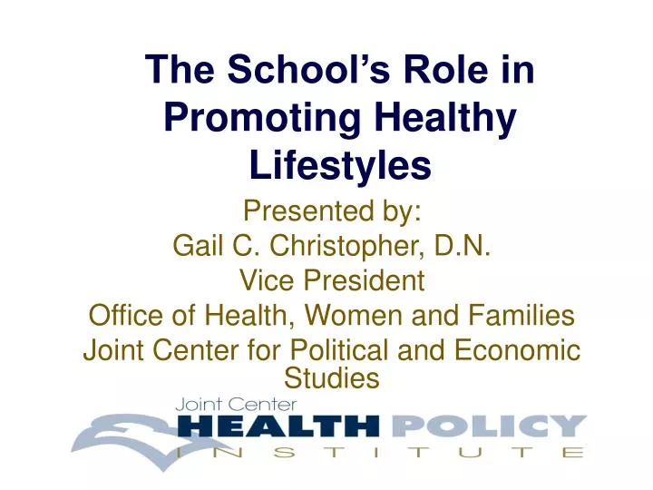 the school s role in promoting healthy lifestyles